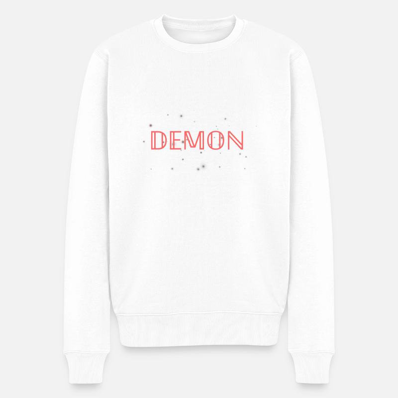 Dämon ~ Gothstar | Original von. MMJ49 - Männer Premium Bio Pullover - Weiß