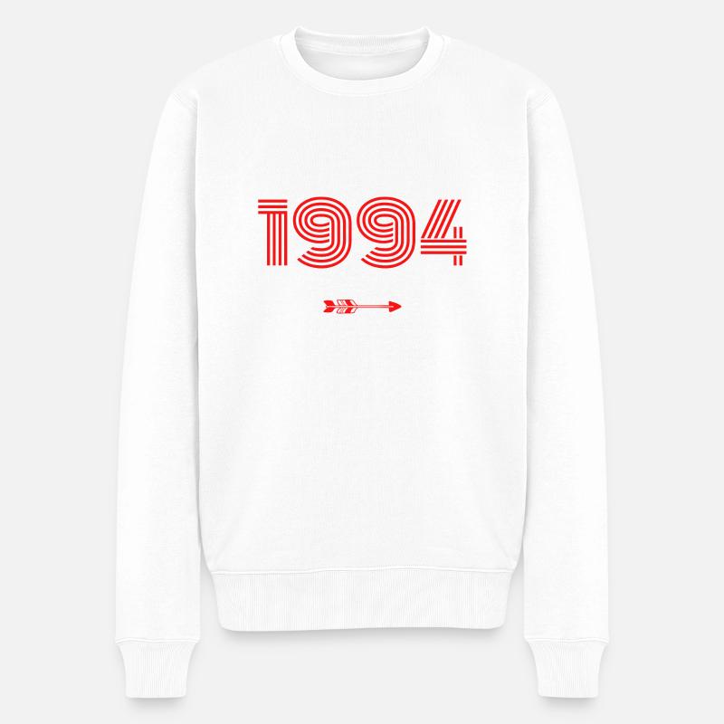 Jahrgang 1994 - Männer Premium Bio Pullover - Weiß