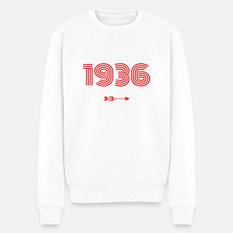 Né en 1936 - Pull Premium bio Homme - blanc