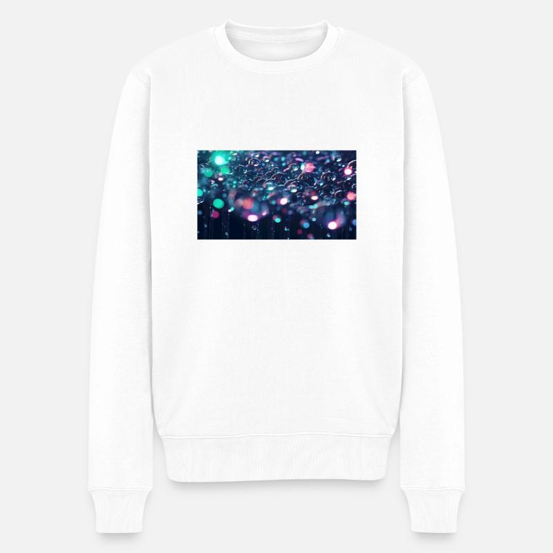 Blasen - Männer Premium Bio Pullover - Weiß
