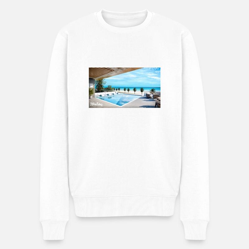 Piscine et plage - Pull Premium bio Homme - blanc