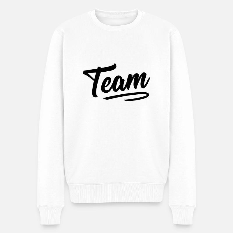 team design - Männer Premium Bio Pullover - Weiß