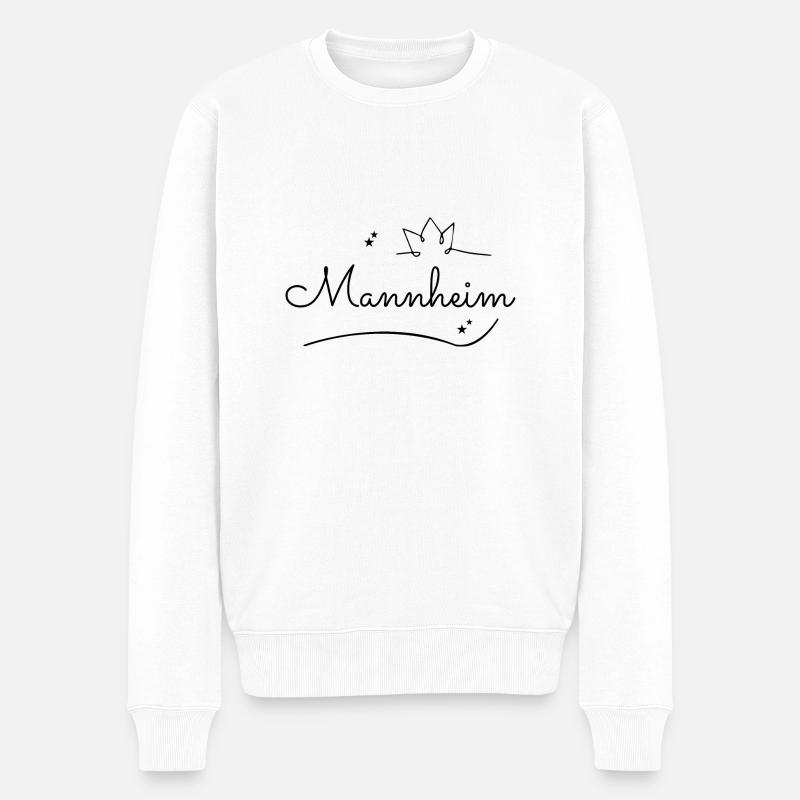 Mannheim Monnem Mannheimat - Männer Premium Bio Pullover - Weiß