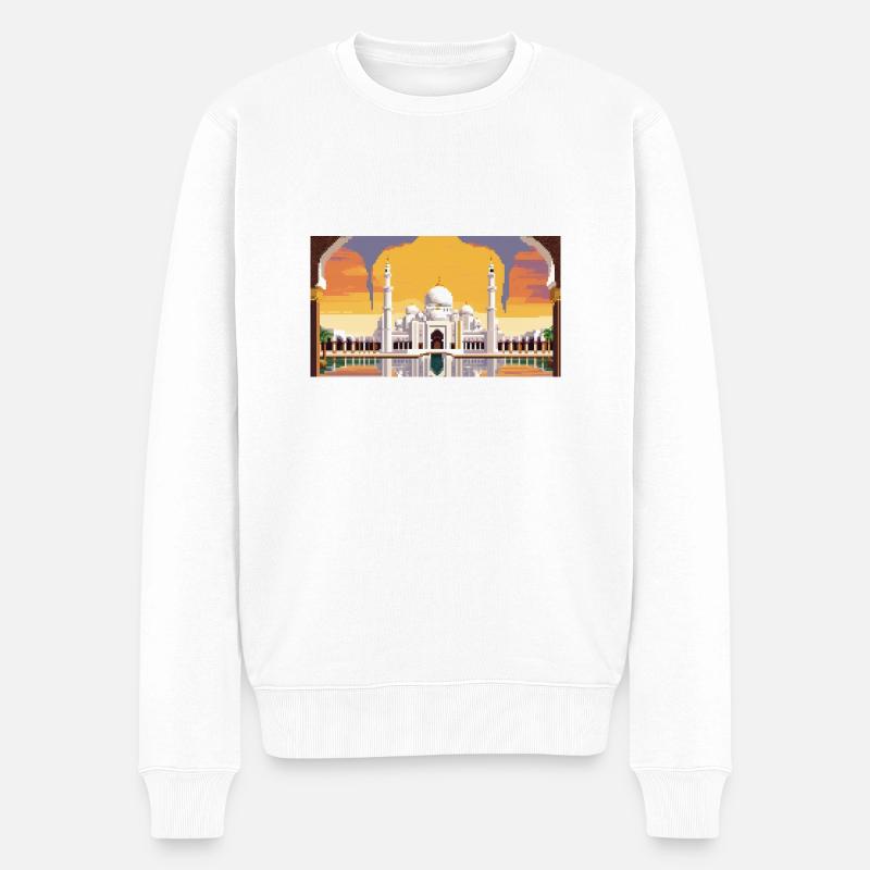 Grande mosquée Sheikh Zayed, Abu Dhabi, Émirats arabes unis, Pixel A - Pull Premium bio Homme - blanc