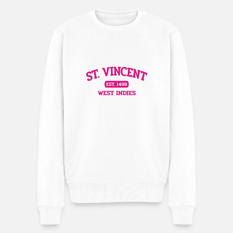 Saint-Vincent - Kingstown - Caraïbes - Antilles - Pull Premium bio Homme - blanc