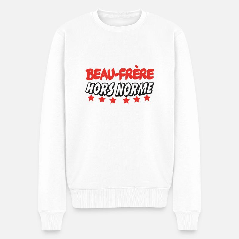 Schwager AUSSERHALB DER NORM - Männer Premium Bio Pullover - Weiß