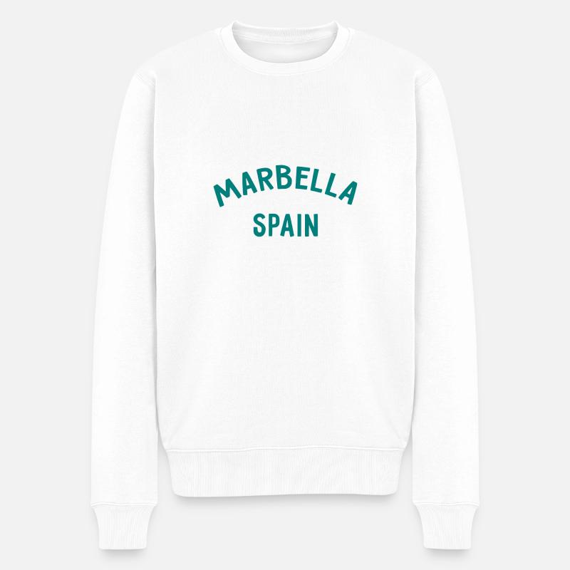 Marbella Espagne Espagne España - Pull Premium bio Homme - blanc
