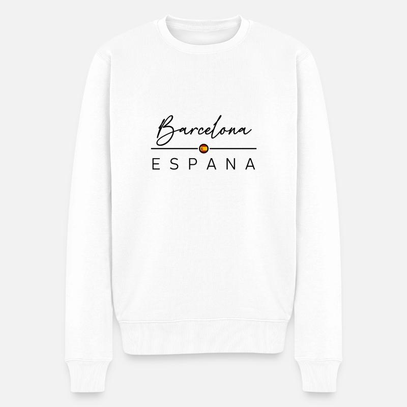 Espagne - Barcelone - Espagne - España - Pull Premium bio Homme - blanc