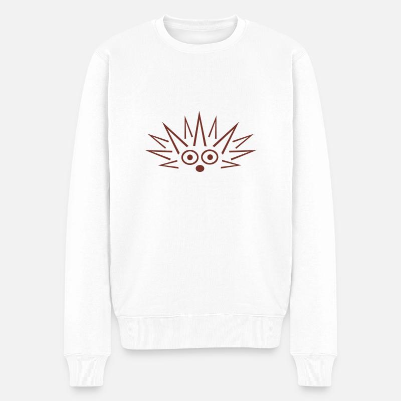 igelchen - Männer Premium Bio Pullover - Weiß