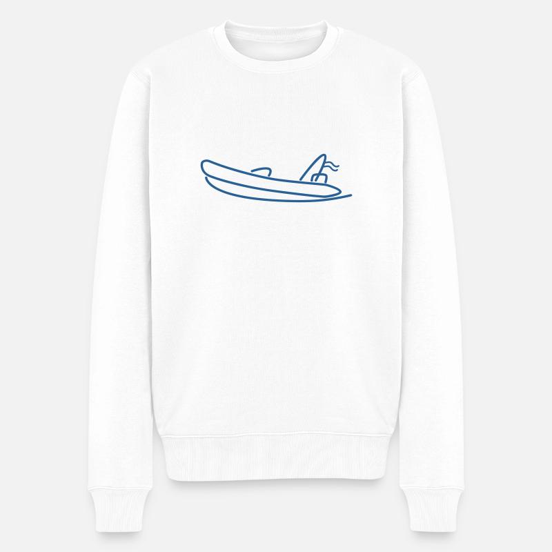 Logo - Männer Premium Bio Pullover - Weiß