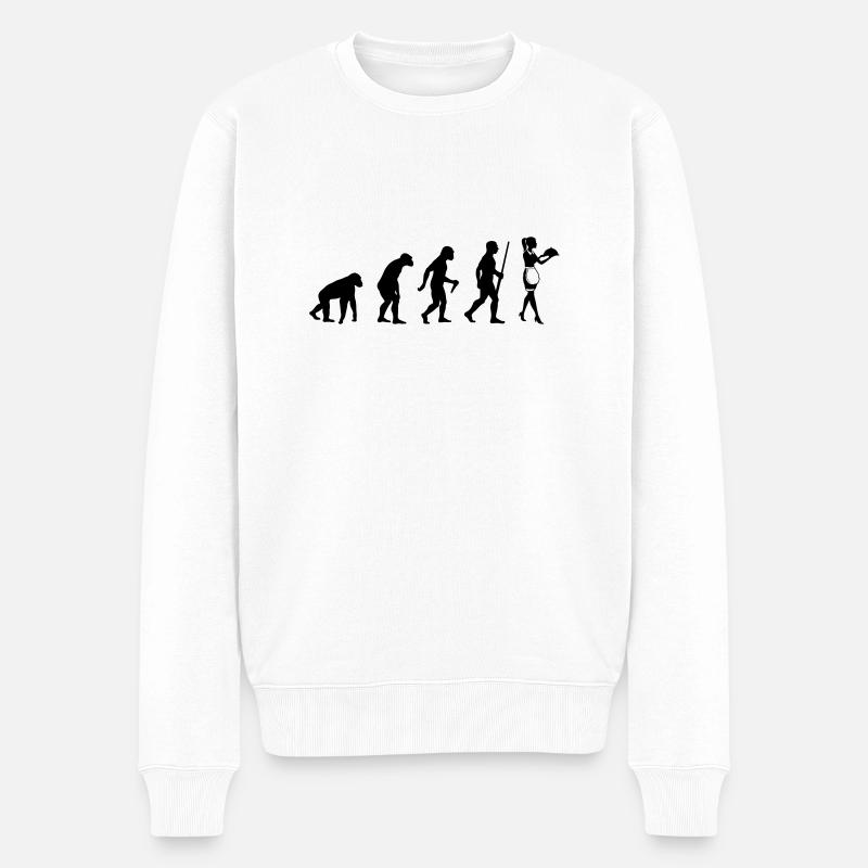 Évolution de la serveuse - Pull Premium bio Homme - blanc