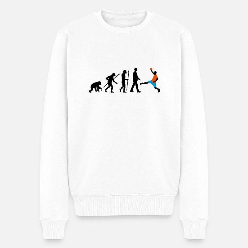 evolution_handball_102012_a_3c - Pull Premium bio Homme - blanc