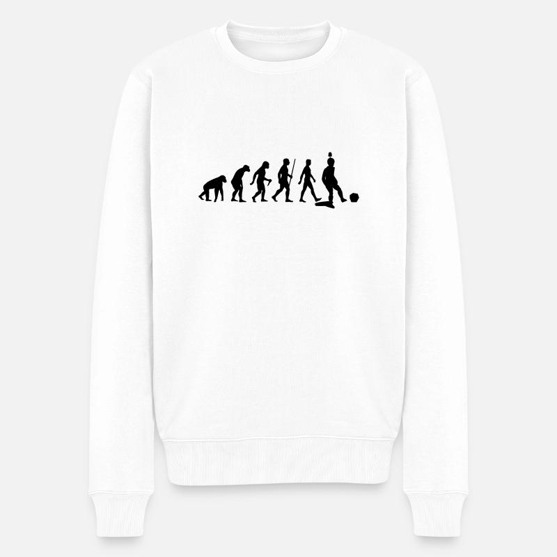 Evolution Tippkick - Männer Premium Bio Pullover - Weiß