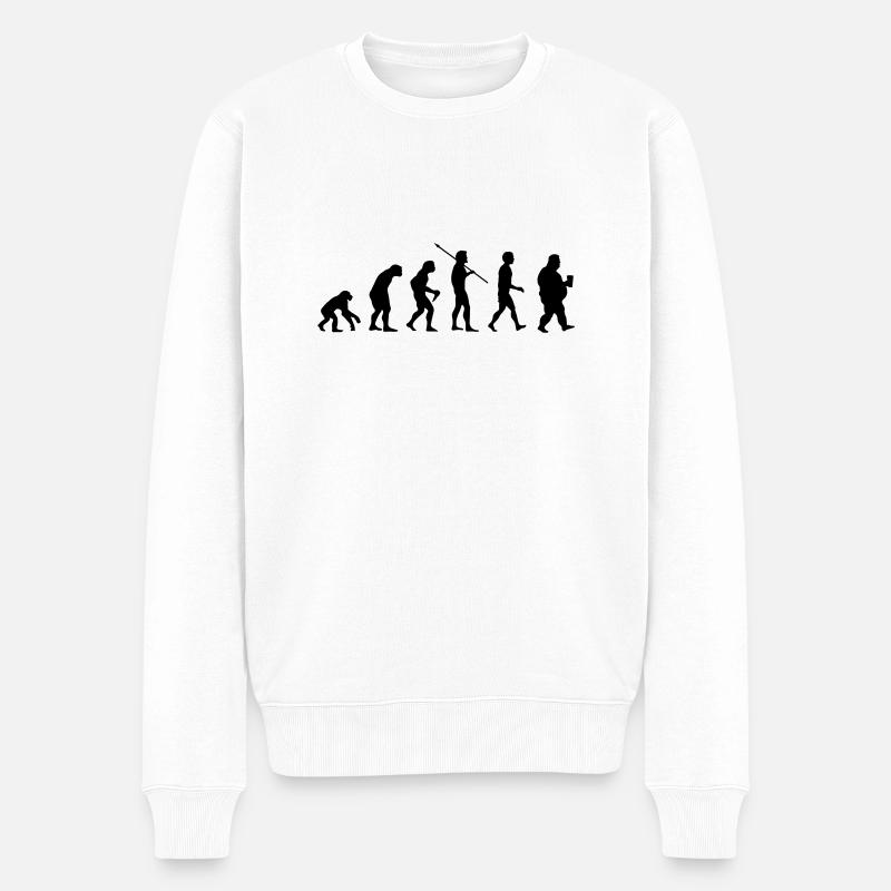 Funny evolution - Men's Premium Organic Jumper - white