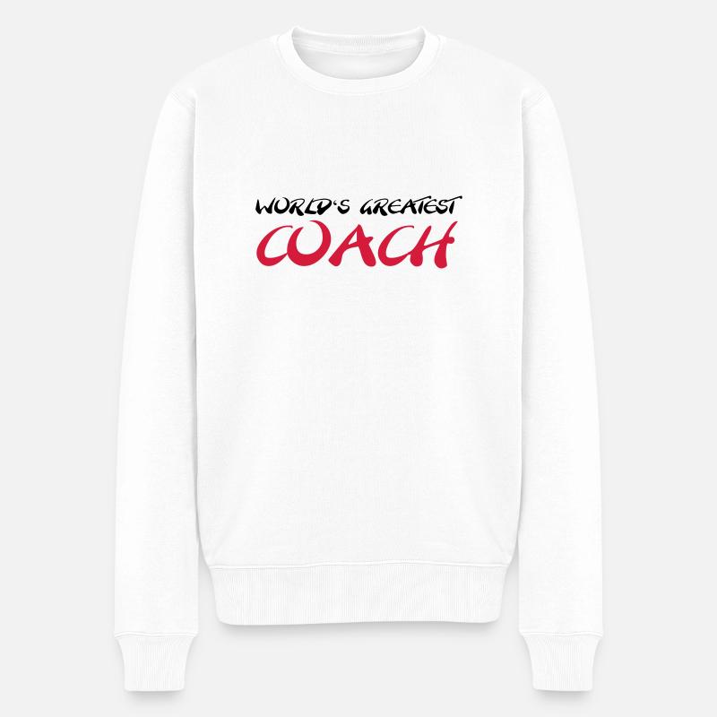 World's greatest Coach - Männer Premium Bio Pullover - Weiß