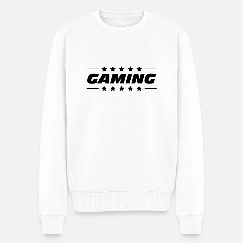 Gaming - Pull Premium bio Homme - blanc