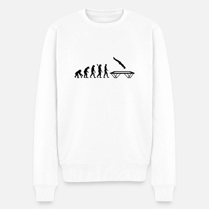 Trampolin - Männer Premium Bio Pullover - Weiß