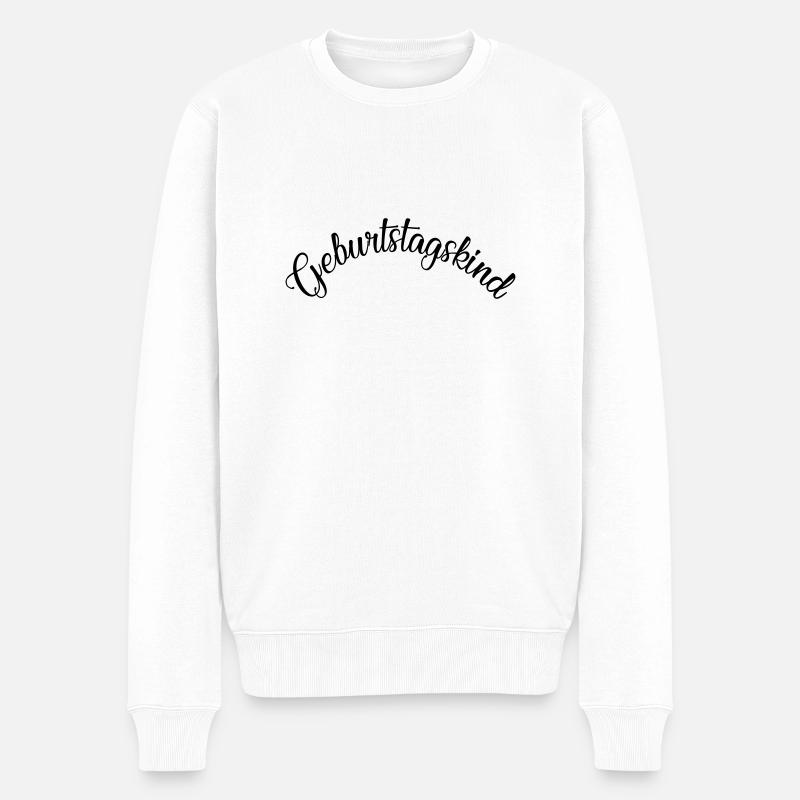 Geburtstagskind - Männer Premium Bio Pullover - Weiß