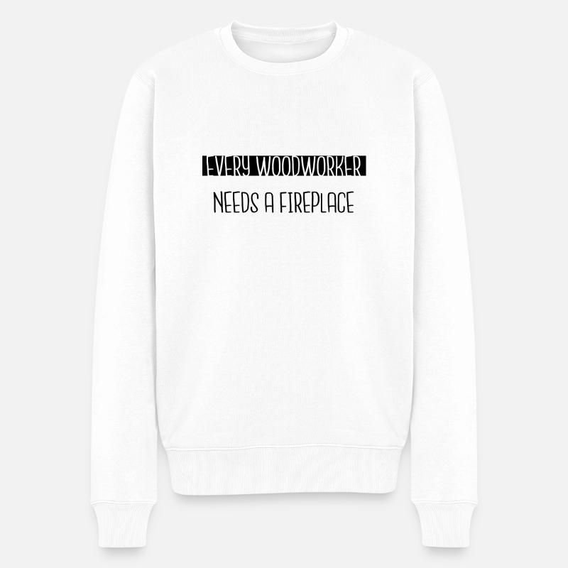 Menuisier Happy Job - Pull Premium bio Homme - blanc