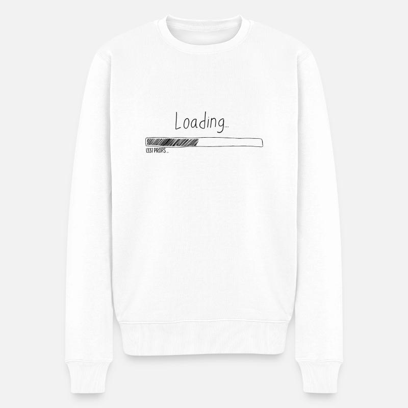 Barre de chargement 1337 - Pull Premium bio Homme - blanc