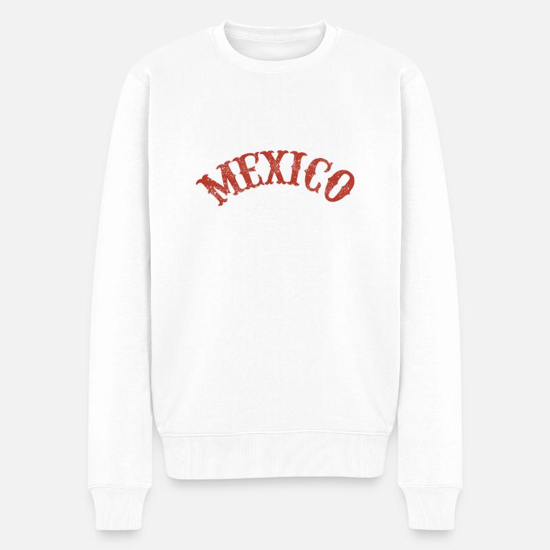Mexiko - Männer Premium Bio Pullover - Weiß