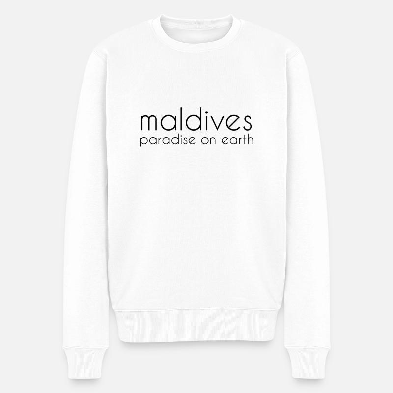 Maldives - Männer Premium Bio Pullover - Weiß