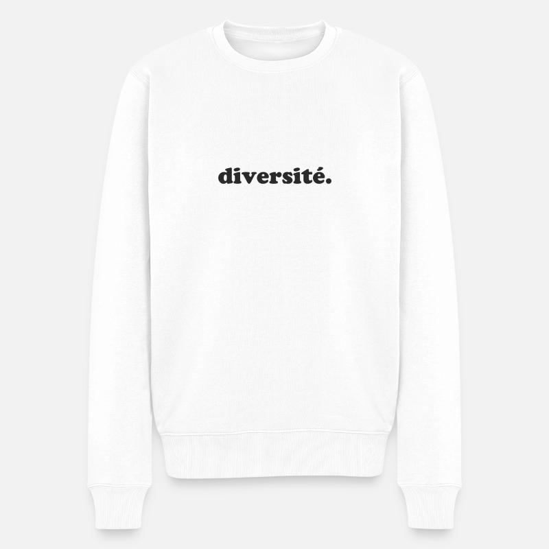diversité - Diversität - Männer Premium Bio Pullover - Weiß