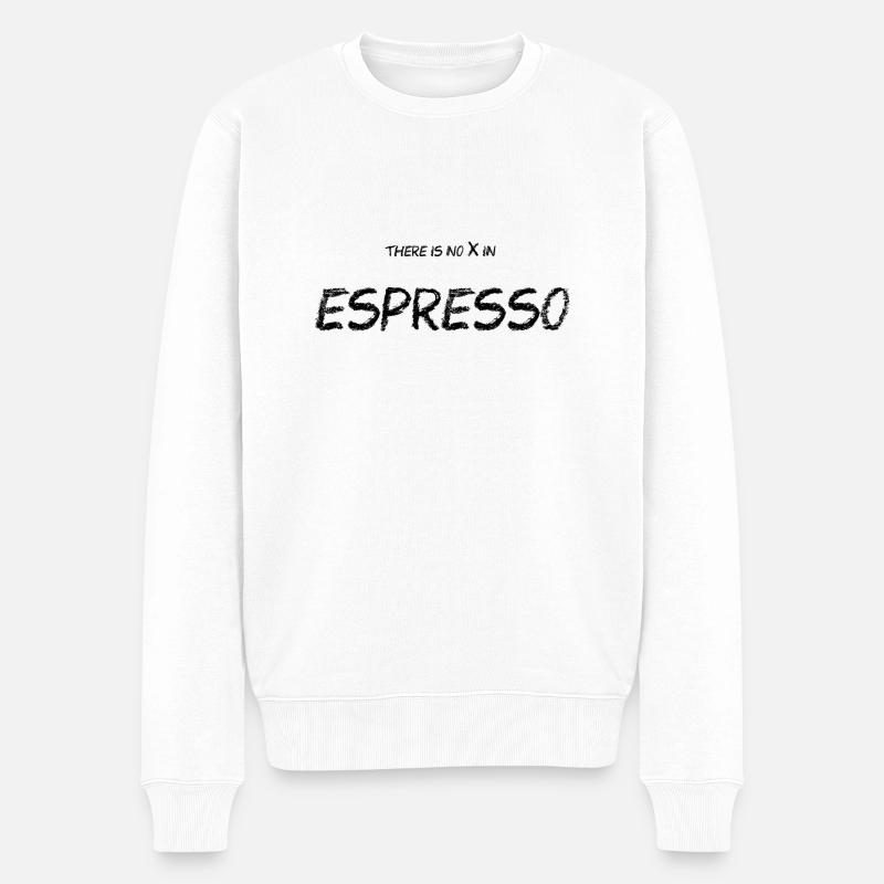 Espresso - with no X - Männer Premium Bio Pullover - Weiß