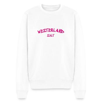 Westerland - Sylt - Mer du Nord - Ancre - Mouette - Île - Pull Premium bio Homme - blanc - Devant - Thijin (182cm)