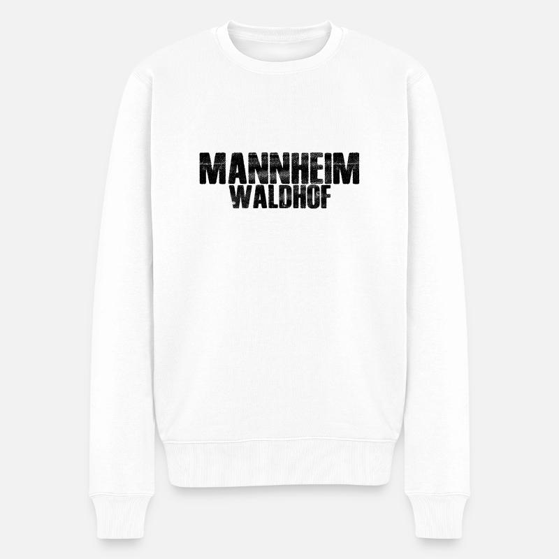 Mannheim Monnem Mannheimat - Männer Premium Bio Pullover - Weiß