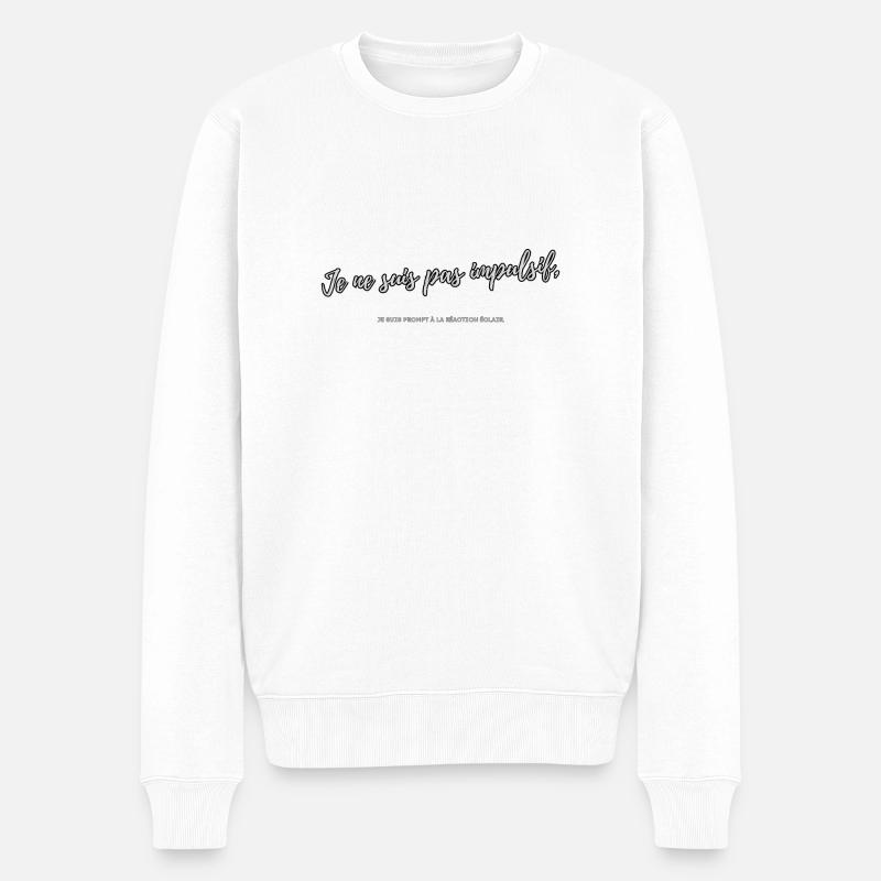 Impulsiv 2 - Männer Premium Bio Pullover - Weiß
