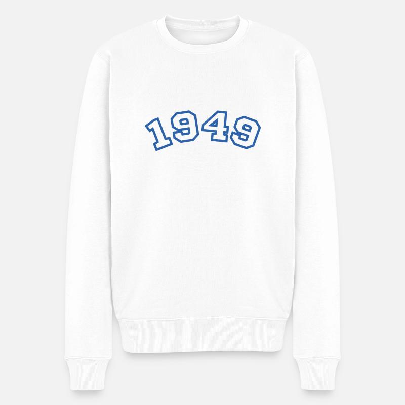 1949 bleu sport - Pull Premium bio Homme - blanc