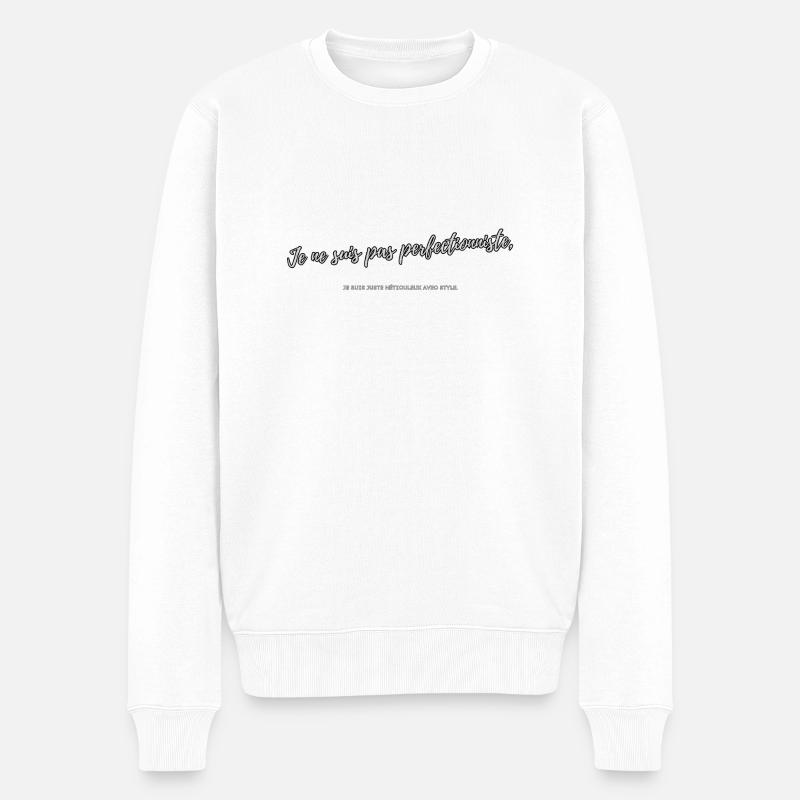 Perfektionist - Männer Premium Bio Pullover - Weiß