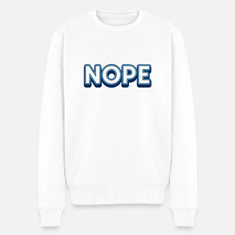 Nope. - Pull Premium bio Homme - blanc