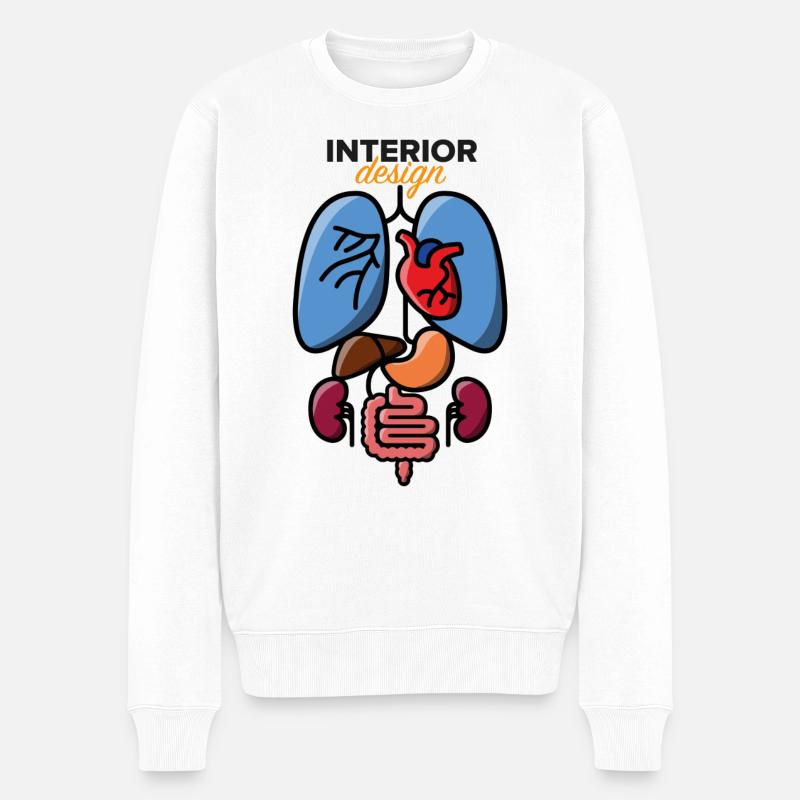 Innenarchitektur - Männer Premium Bio Pullover - Weiß