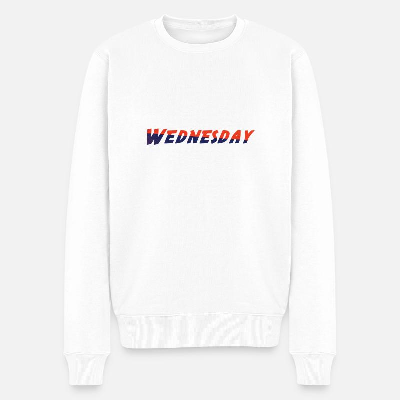 wednesday - Männer Premium Bio Pullover - Weiß