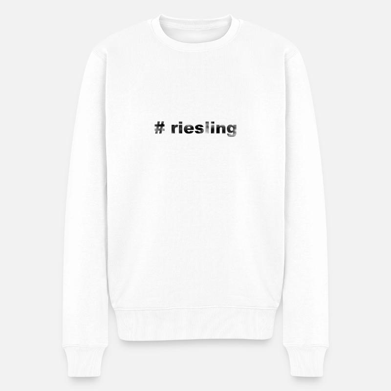 #riesling - Männer Premium Bio Pullover - Weiß