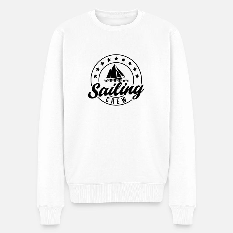 Sailing Crew - Männer Premium Bio Pullover - Weiß