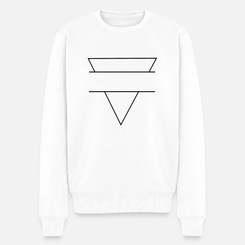 Dreieck logo - Dreieck Symbol - Männer Premium Bio Pullover - Weiß
