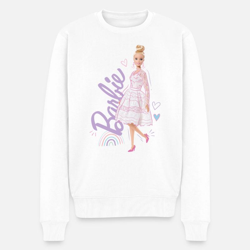 Barbie Hochzeitskleid - Männer Premium Bio Pullover - Weiß