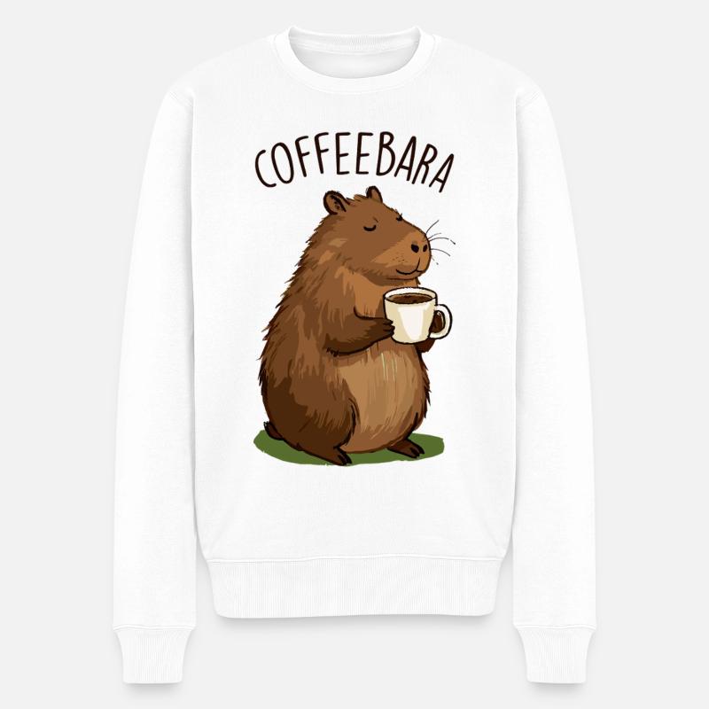 Kaffeebar - Männer Premium Bio Pullover - Weiß