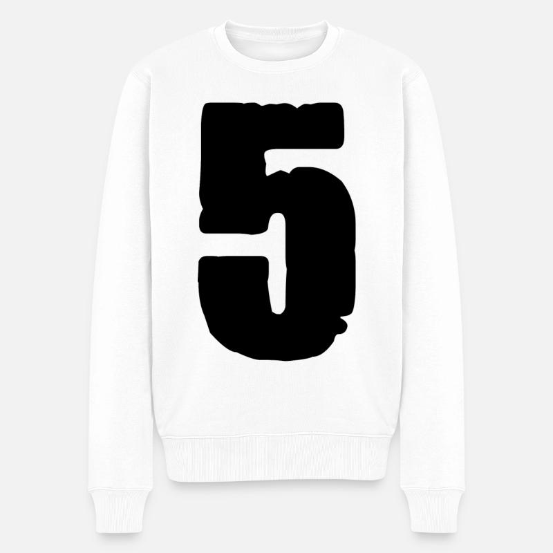 Maillot numéro 5 - Pull Premium bio Homme - blanc