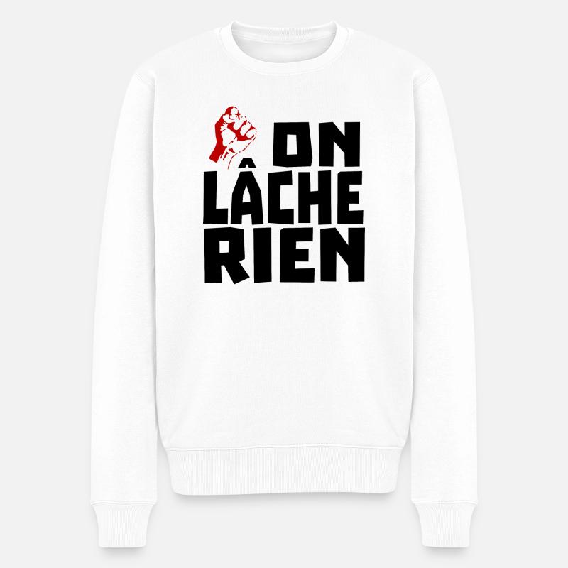 on lâche rien - Pull Premium bio Homme - blanc