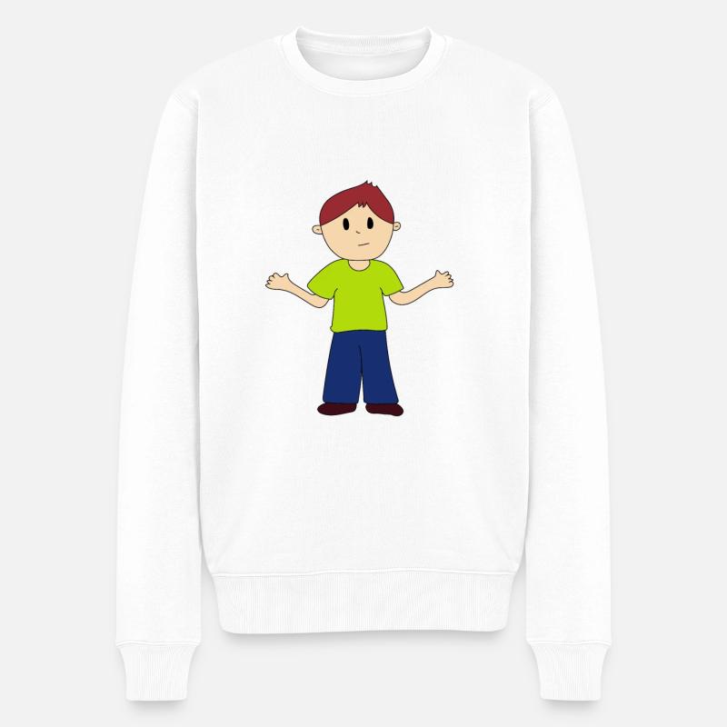 Ich weiß es nicht - Männer Premium Bio Pullover - Weiß