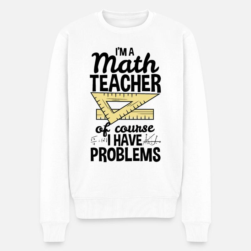 Prof de maths de maths - Pull Premium bio Homme - blanc