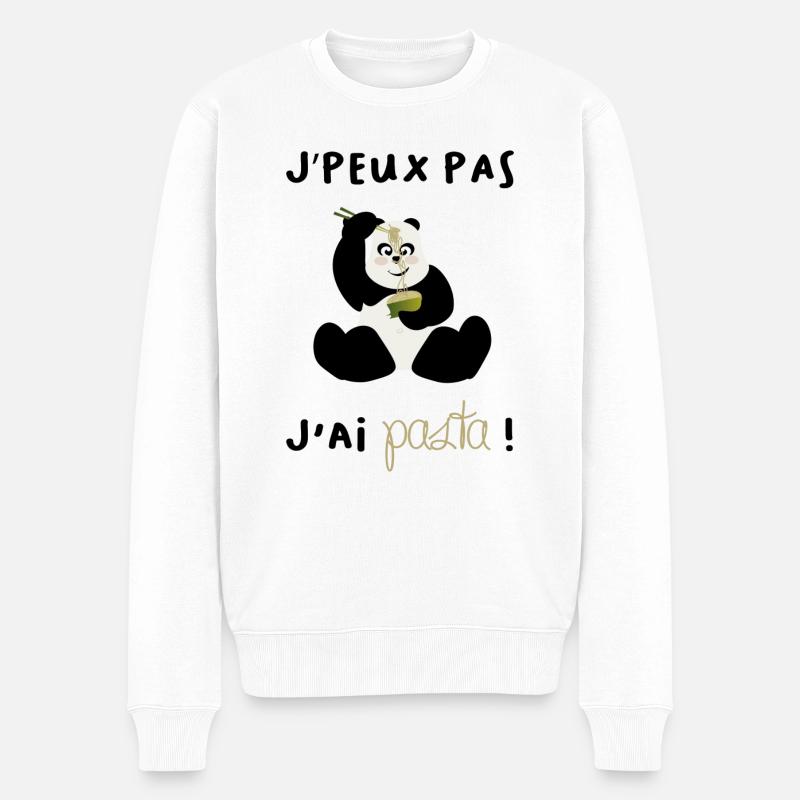 J'peux pas j'ai pasta Team Panda - Pull Premium bio Homme - blanc