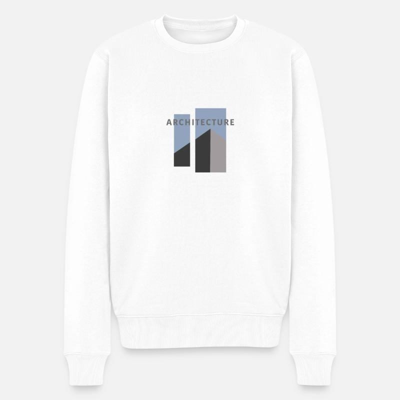 Architecture - Männer Premium Bio Pullover - Weiß