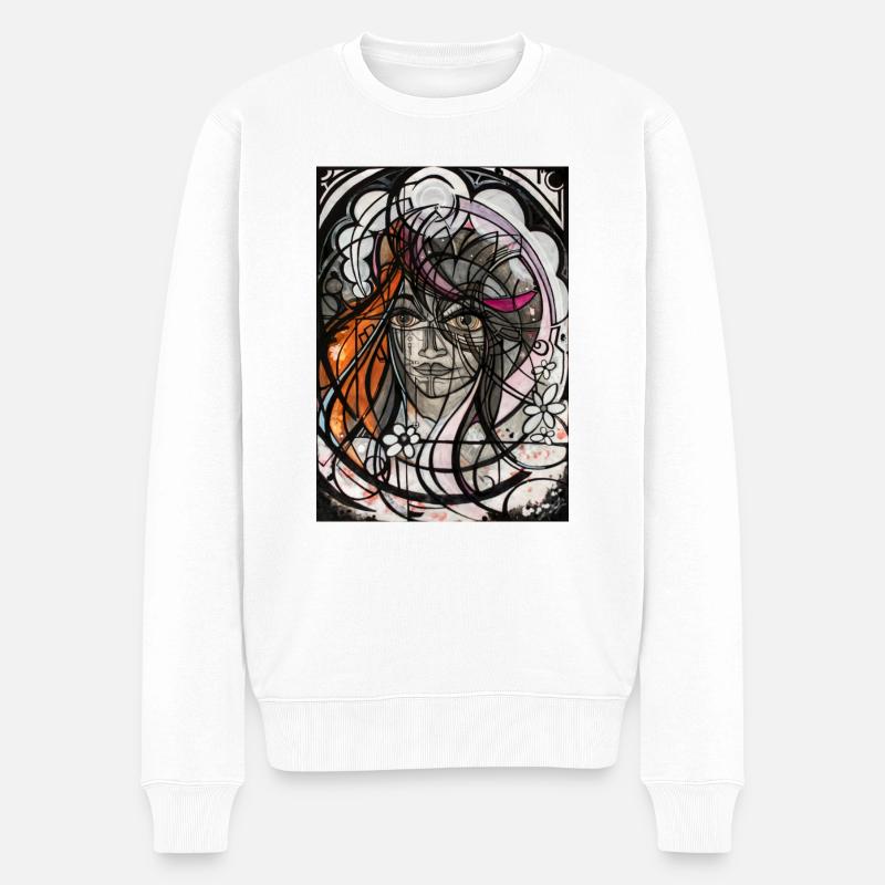 Graffiti Art - Männer Premium Bio Pullover - Weiß