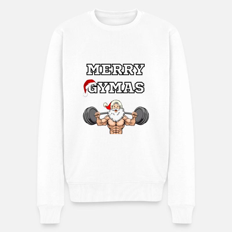Gymas joyeux - Pull Premium bio Homme - blanc