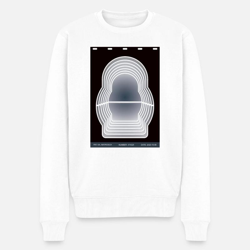 Matroschka X-Ray - Männer Premium Bio Pullover - Weiß